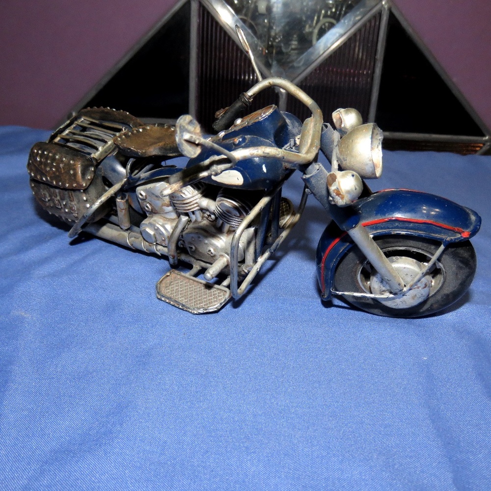 Homemade Blue Motorcycle